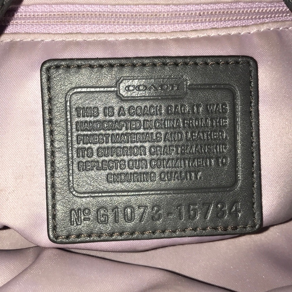 Coach Mia Maggie Graphite Patent Leather Hobo Bag - Picture 6 of 16